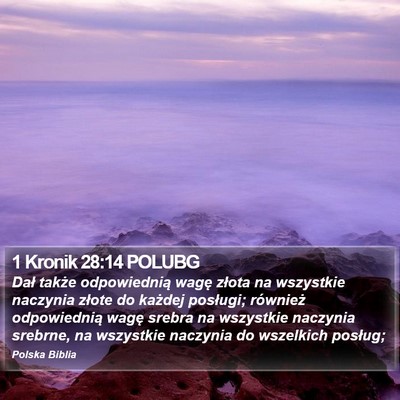 1 Kronik 28:14 POLUBG Bible Verse Image
