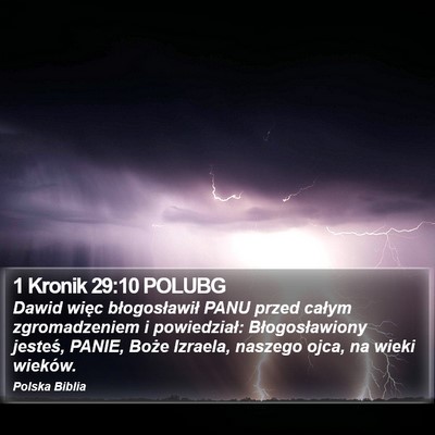 1 Kronik 29:10 POLUBG Bible Verse Image