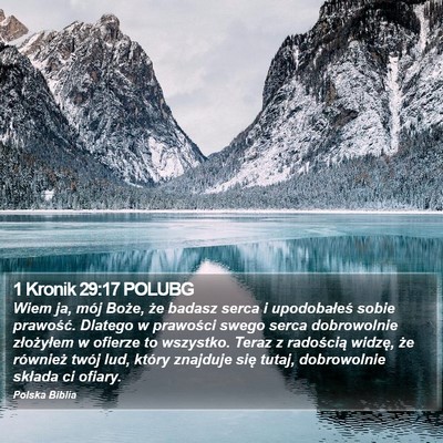 1 Kronik 29:17 POLUBG Bible Verse Image