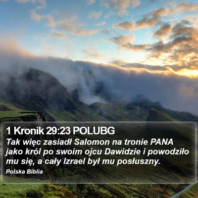 1 Kronik 29:23 POLUBG Bible Verse Image
