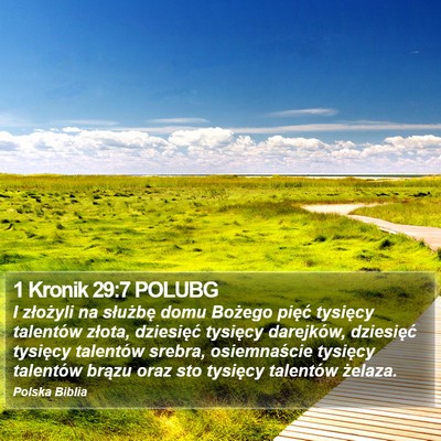 1 Kronik 29:7 POLUBG Bible Verse Image