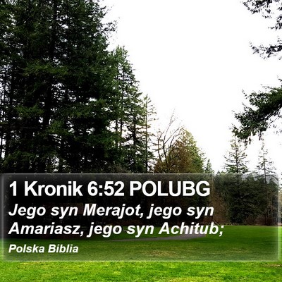 1 Kronik 6:52 POLUBG Bible Verse Image