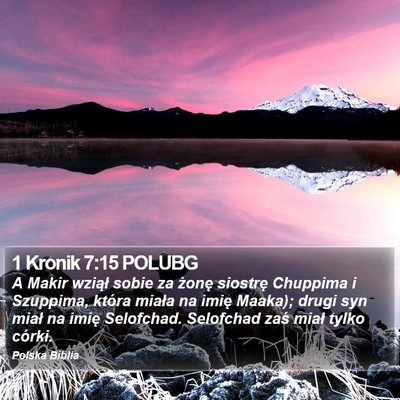 1 Kronik 7:15 POLUBG Bible Verse Image