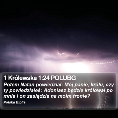 1 Królewska 1:24 POLUBG Bible Verse Image