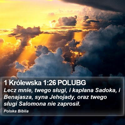 1 Królewska 1:26 POLUBG Bible Verse Image
