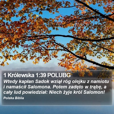 1 Królewska 1:39 POLUBG Bible Verse Image