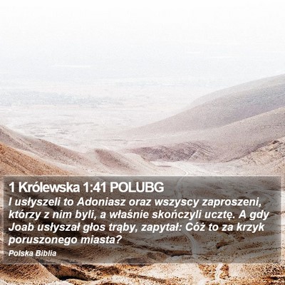 1 Królewska 1:41 POLUBG Bible Verse Image