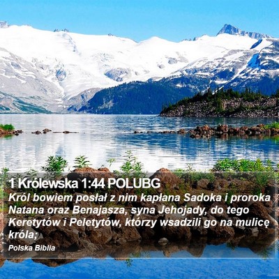 1 Królewska 1:44 POLUBG Bible Verse Image