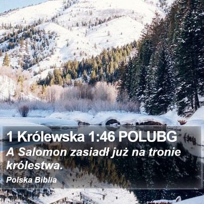 1 Królewska 1:46 POLUBG Bible Verse Image