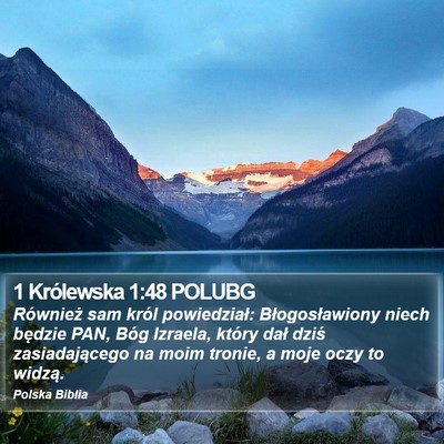 1 Królewska 1:48 POLUBG Bible Verse Image