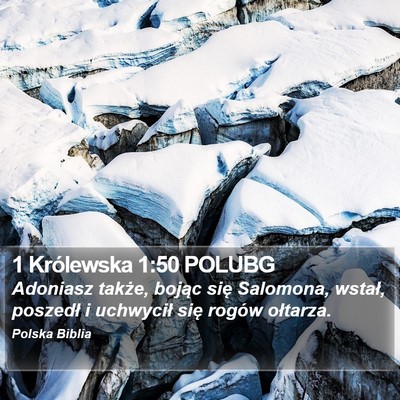 1 Królewska 1:50 POLUBG Bible Verse Image