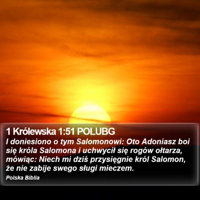1 Królewska 1:51 POLUBG Bible Verse Image