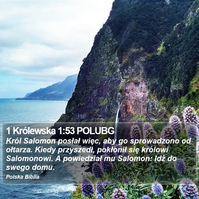 1 Królewska 1:53 POLUBG Bible Verse Image