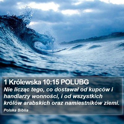 1 Królewska 10:15 POLUBG Bible Verse Image