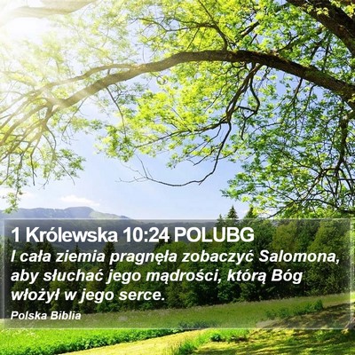 1 Królewska 10:24 POLUBG Bible Verse Image