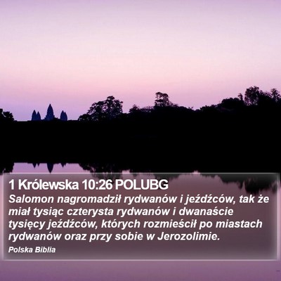 1 Królewska 10:26 POLUBG Bible Verse Image