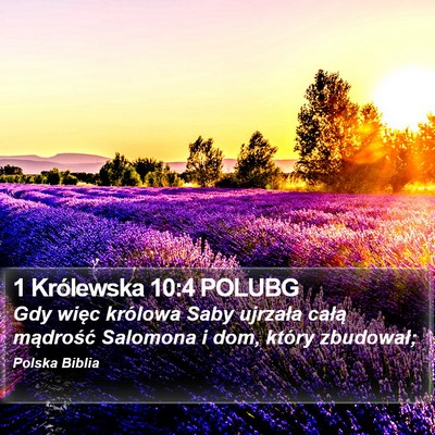 1 Królewska 10:4 POLUBG Bible Verse Image
