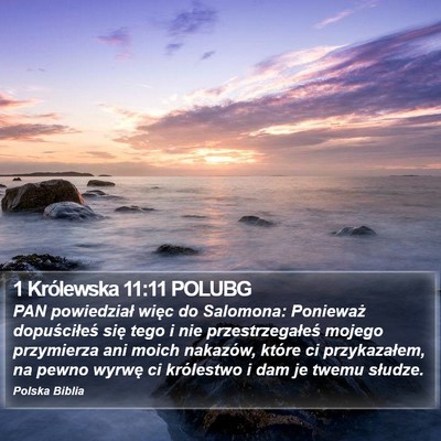 1 Królewska 11:11 POLUBG Bible Verse Image