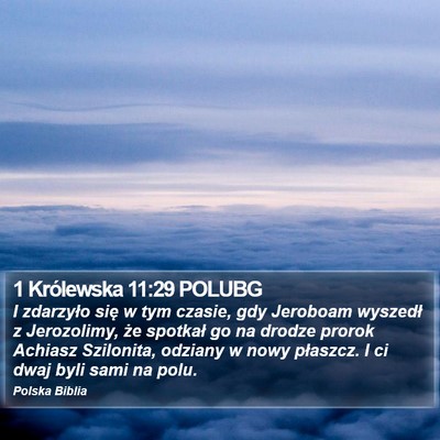 1 Królewska 11:29 POLUBG Bible Verse Image