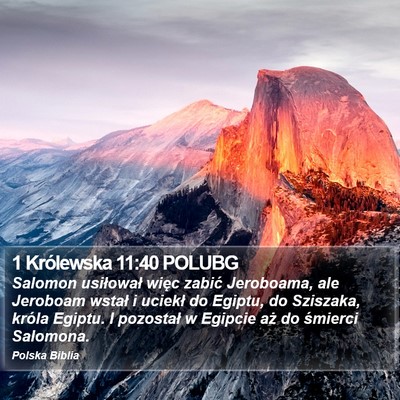 1 Królewska 11:40 POLUBG Bible Verse Image