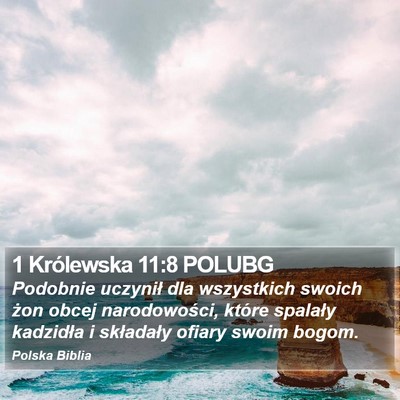 1 Królewska 11:8 POLUBG Bible Verse Image