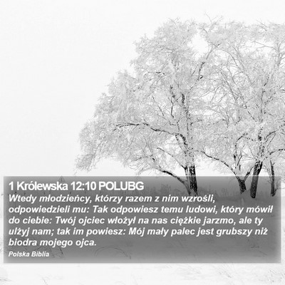 1 Królewska 12:10 POLUBG Bible Verse Image