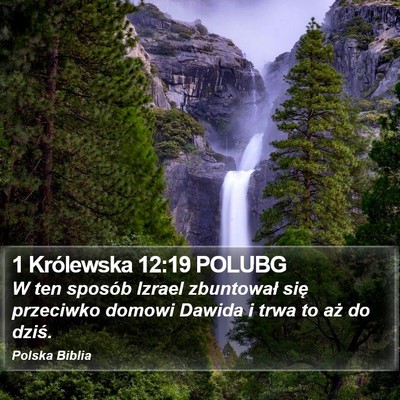 1 Królewska 12:19 POLUBG Bible Verse Image