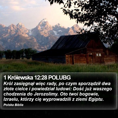 1 Królewska 12:28 POLUBG Bible Verse Image