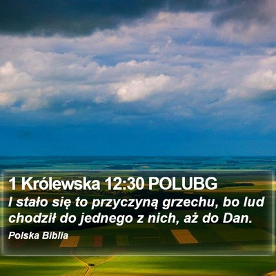 1 Królewska 12:30 POLUBG Bible Verse Image