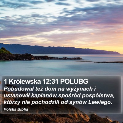 1 Królewska 12:31 POLUBG Bible Verse Image