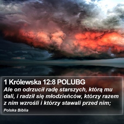 1 Królewska 12:8 POLUBG Bible Verse Image