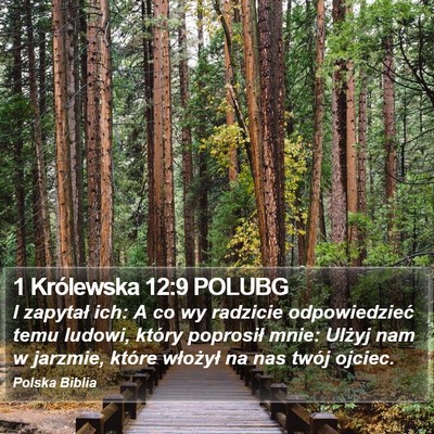 1 Królewska 12:9 POLUBG Bible Verse Image