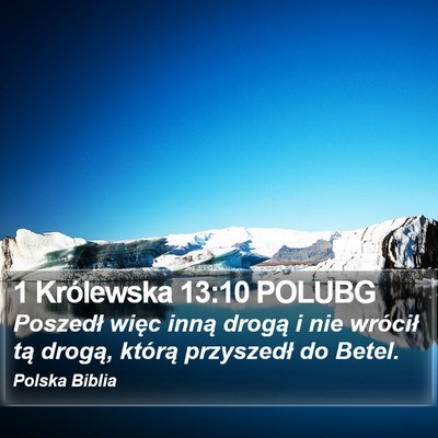 1 Królewska 13:10 POLUBG Bible Verse Image