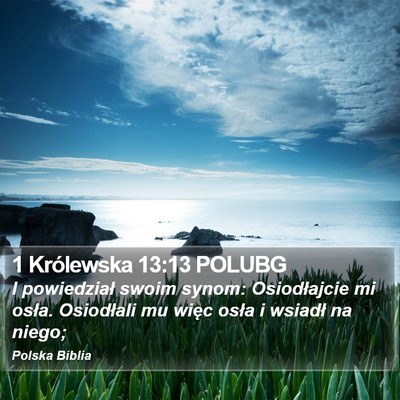 1 Królewska 13:13 POLUBG Bible Verse Image