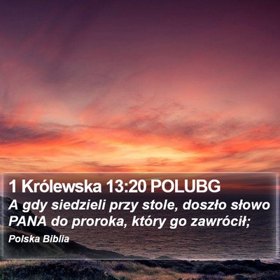 1 Królewska 13:20 POLUBG Bible Verse Image