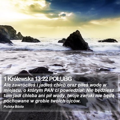 1 Królewska 13:22 POLUBG Bible Verse Image