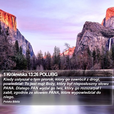 1 Królewska 13:26 POLUBG Bible Verse Image