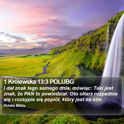 1 Królewska 13:3 POLUBG Bible Verse Image