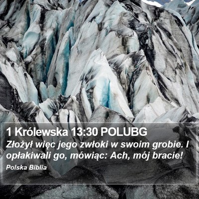 1 Królewska 13:30 POLUBG Bible Verse Image