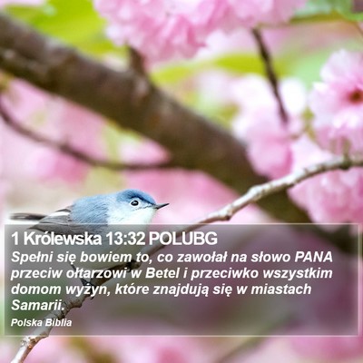1 Królewska 13:32 POLUBG Bible Verse Image