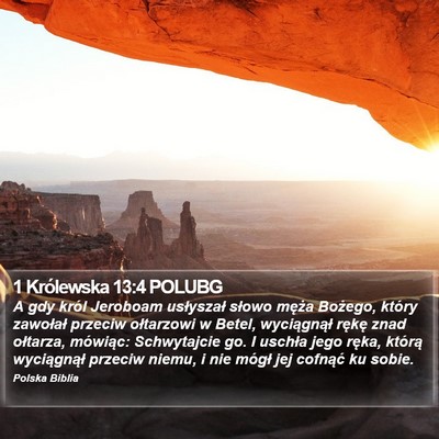 1 Królewska 13:4 POLUBG Bible Verse Image
