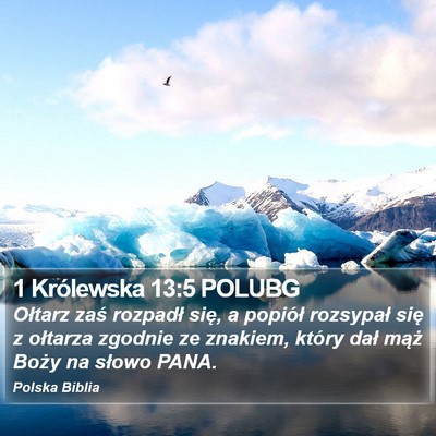 1 Królewska 13:5 POLUBG Bible Verse Image