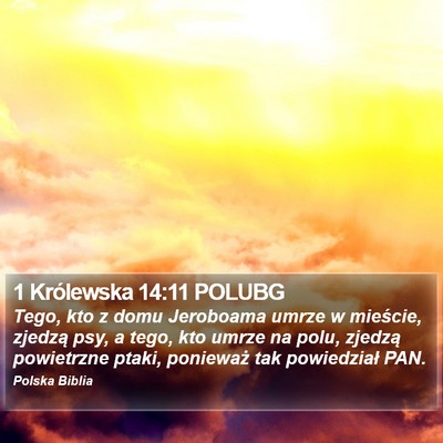1 Królewska 14:11 POLUBG Bible Verse Image