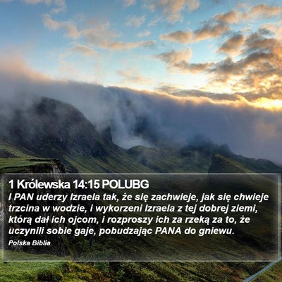 1 Królewska 14:15 POLUBG Bible Verse Image
