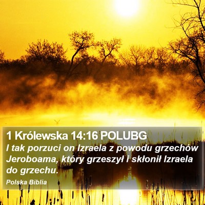 1 Królewska 14:16 POLUBG Bible Verse Image