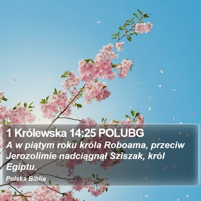 1 Królewska 14:25 POLUBG Bible Verse Image
