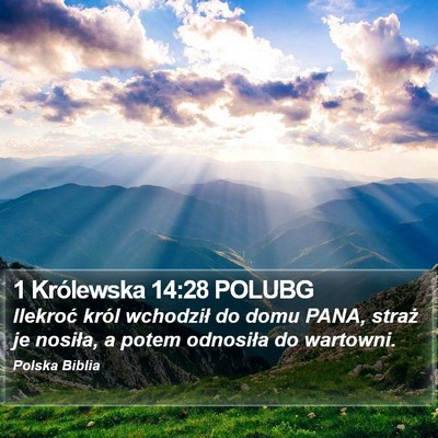 1 Królewska 14:28 POLUBG Bible Verse Image