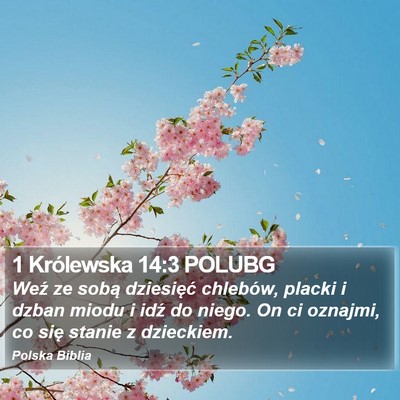 1 Królewska 14:3 POLUBG Bible Verse Image