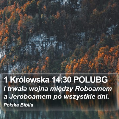 1 Królewska 14:30 POLUBG Bible Verse Image