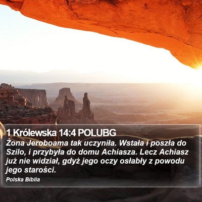 1 Królewska 14:4 POLUBG Bible Verse Image